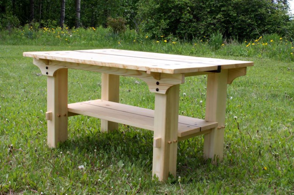 Ponderosa Pine And Walnut Table