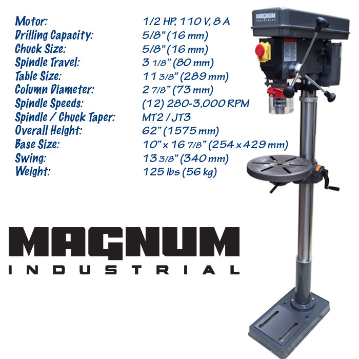 Magnum Industrial 14" drill press