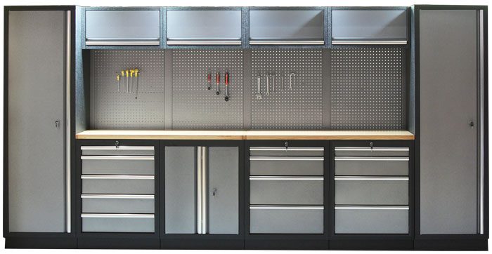 Bynford Pro 20-Piece Garage Storage System with Workbench