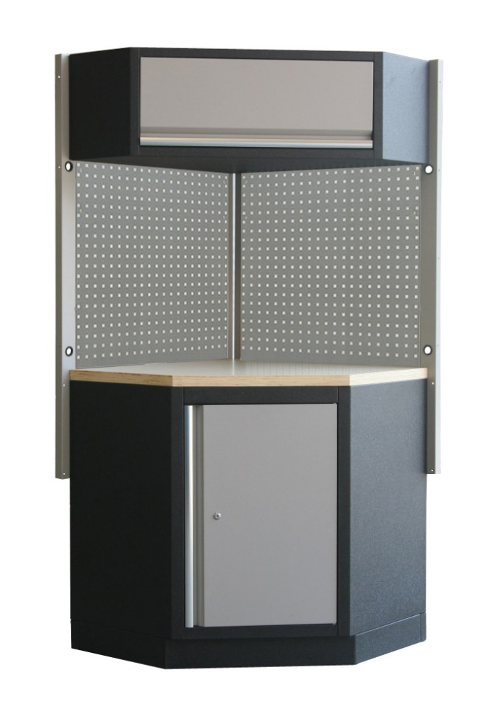 Magnum Garage Storage System Corner Cabinet and Workbench
