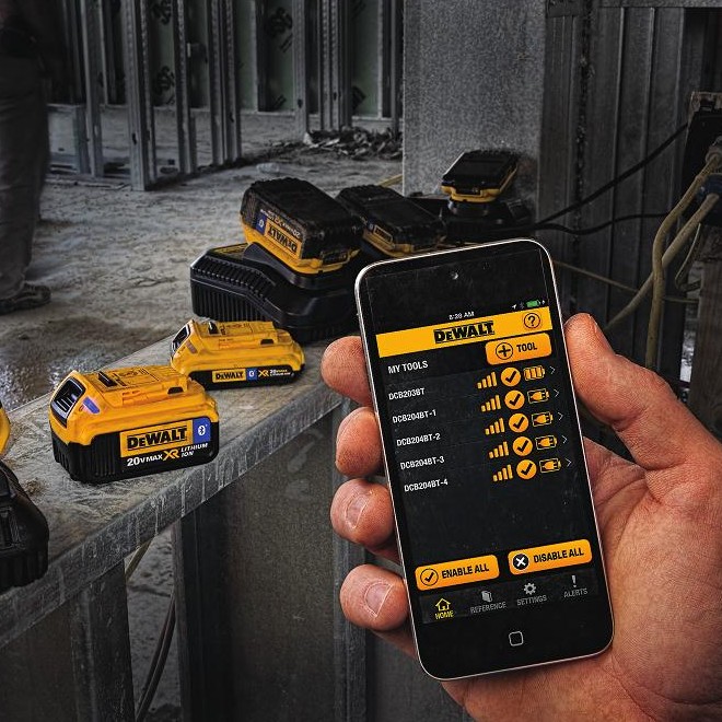 DeWalt's Tool Connect app in action